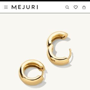 Mejuri Chunky Medium Hoops Gold